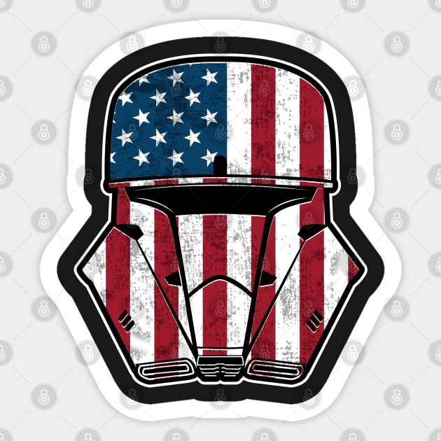 Patriot trooper V2 Sticker by MatamorosGraphicDesign